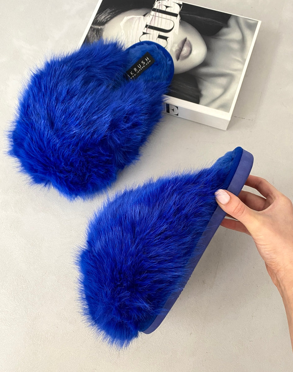 Fluffy Faux Fur Winter Sandals