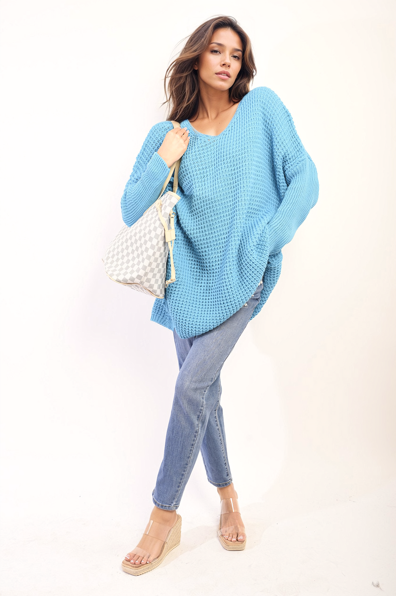 Oversized Chunky Knitted Jumper Moda