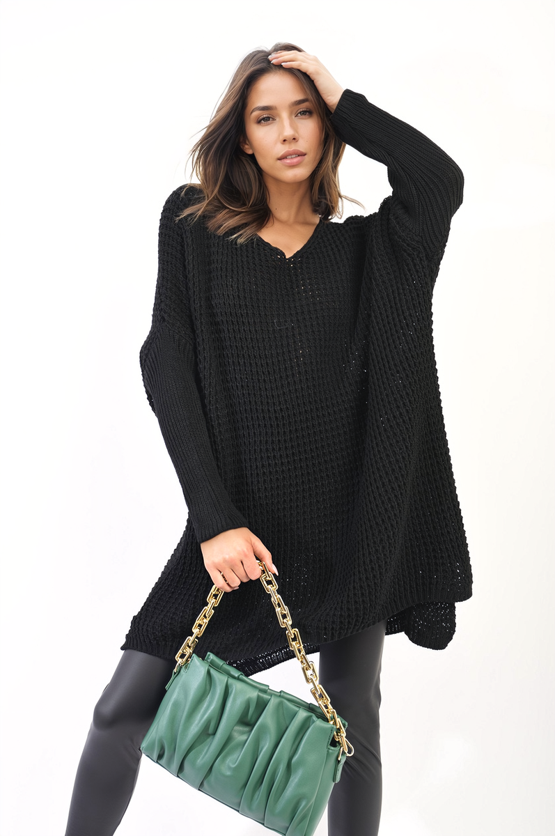 Oversized Chunky Knitted Jumper Moda