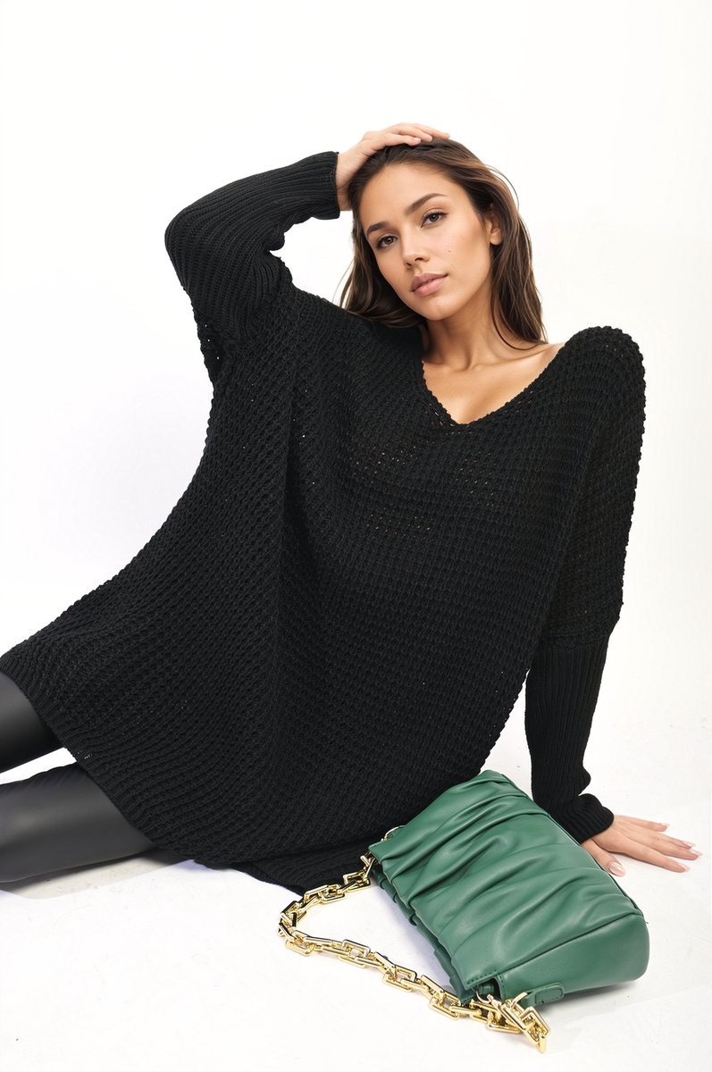 Oversized Chunky Knitted Jumper Moda