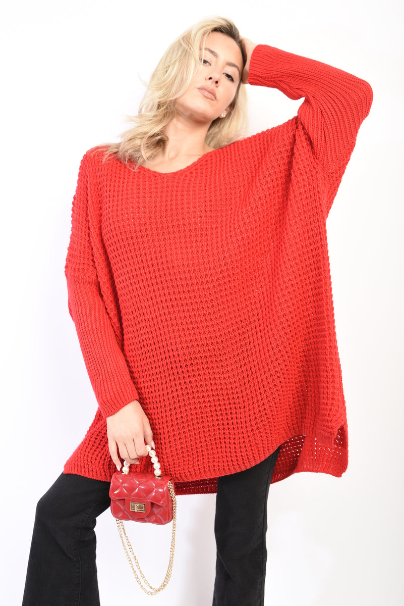 Oversized Chunky Knitted Jumper Moda