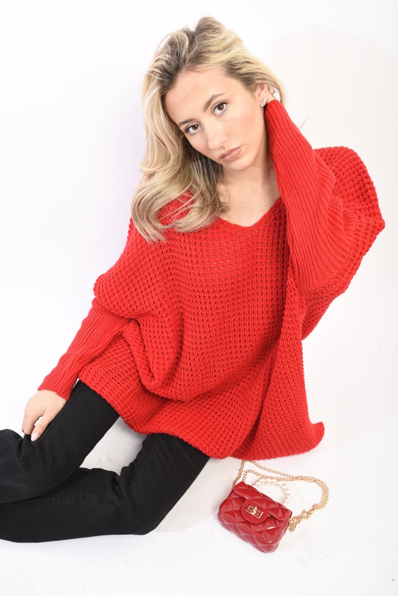 Oversized Chunky Knitted Jumper Moda