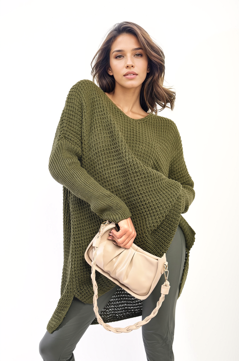 Oversized Chunky Knitted Jumper Moda