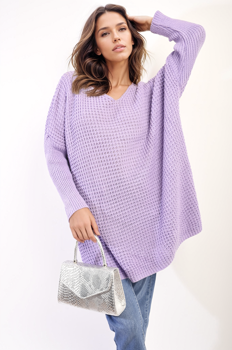 Oversized Chunky Knitted Jumper Moda