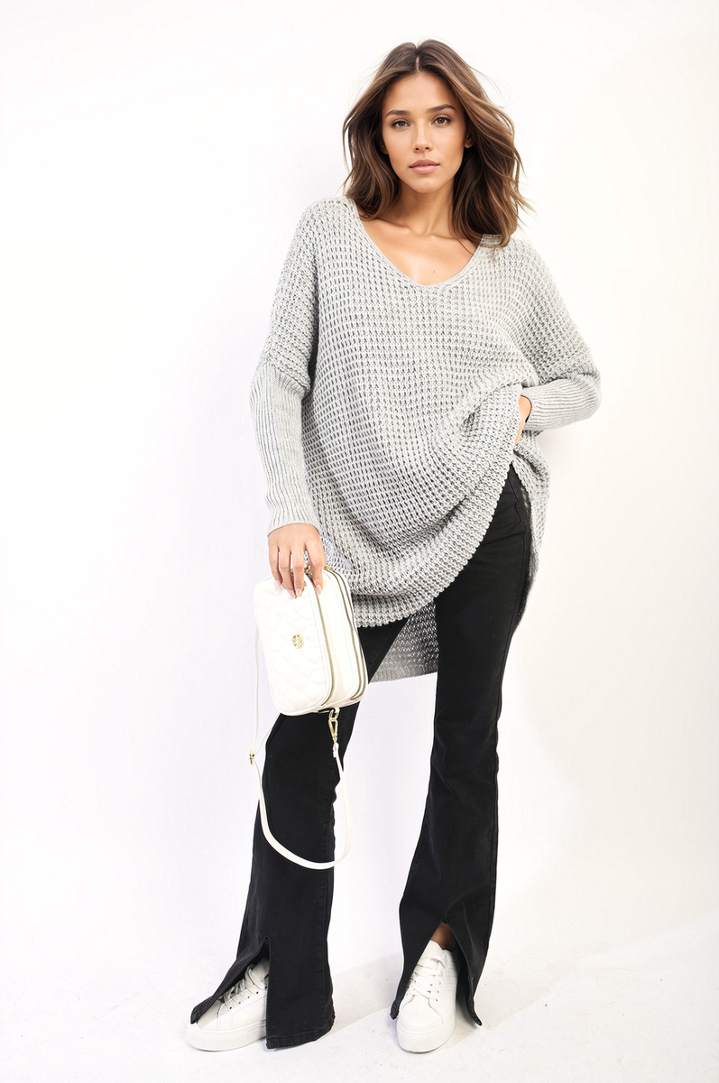 Oversized Chunky Knitted Jumper Moda