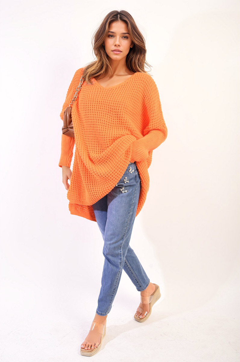 Oversized Chunky Knitted Jumper Moda