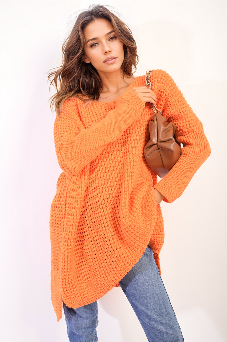 Oversized Chunky Knitted Jumper Moda