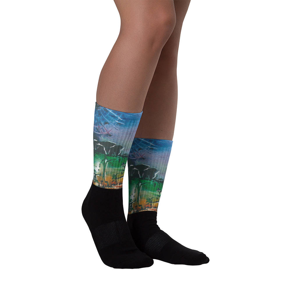 Original Exclusive Designer Socks by Aditi Kali -"Tribe" Etsy