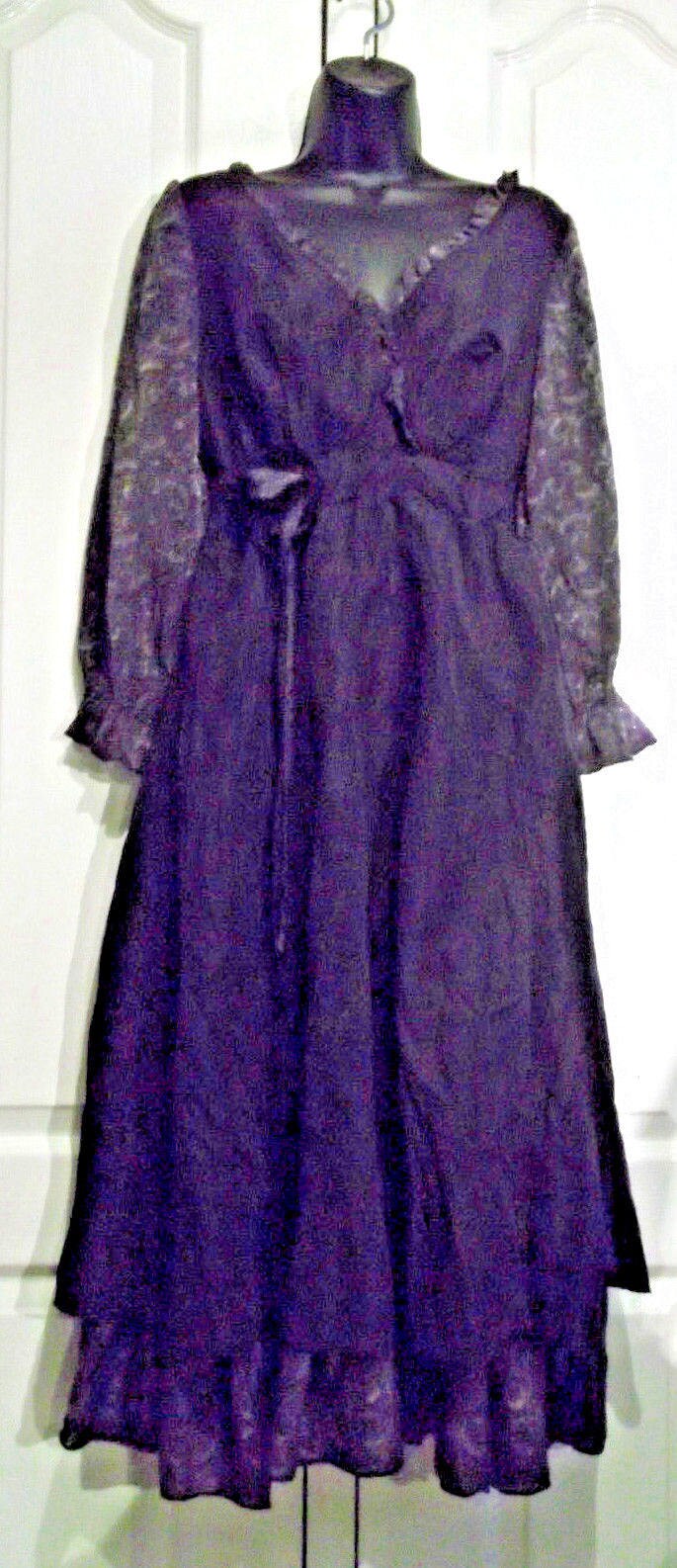 Gorgeous floaty Black Wrap Front Dress by My Collection Design Paris, Size Medium Etsy