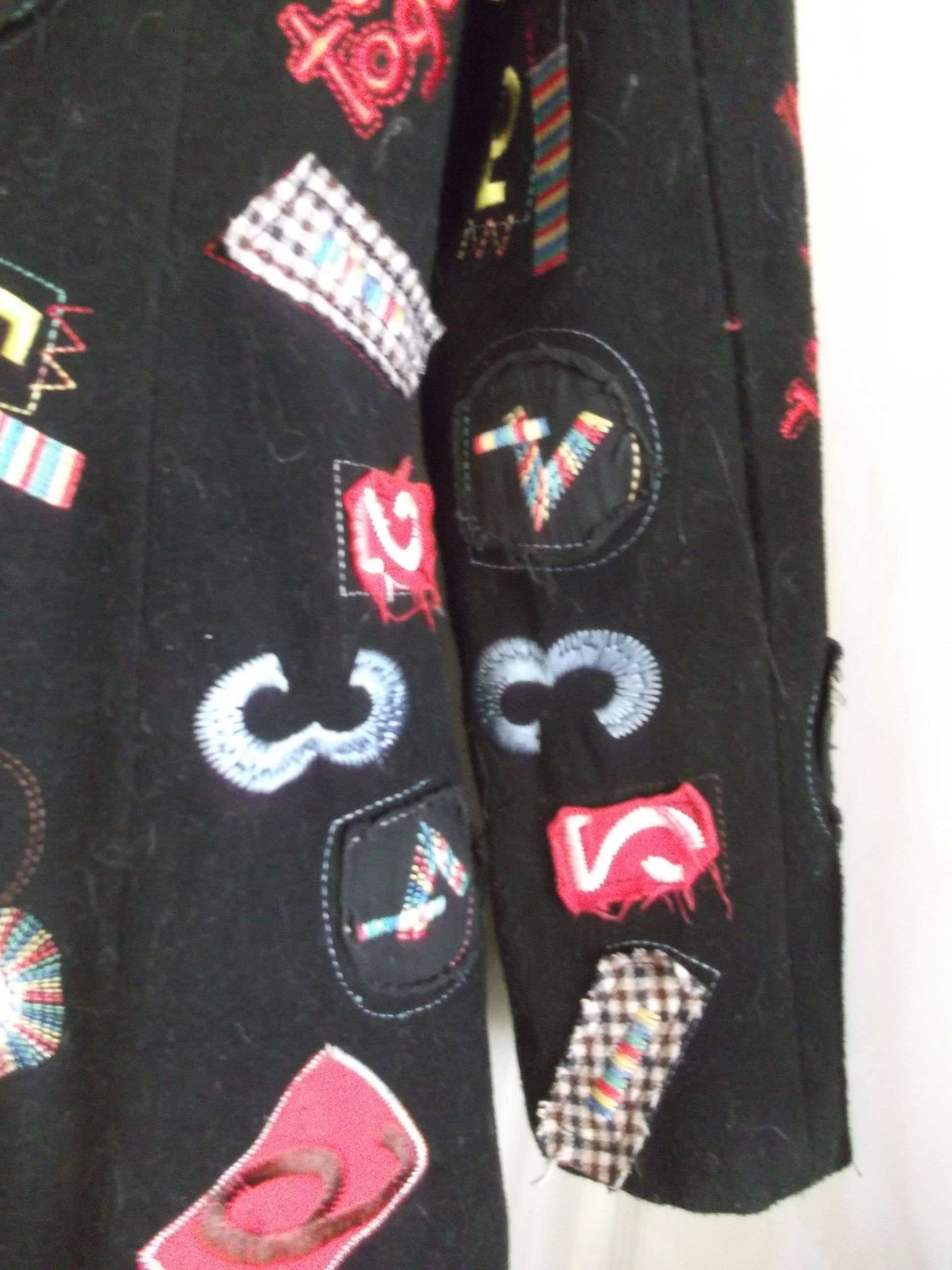 Gorgeously Unusual embroidered woollen,lined coat. Size10,3/4 lenth, buttonfront Etsy