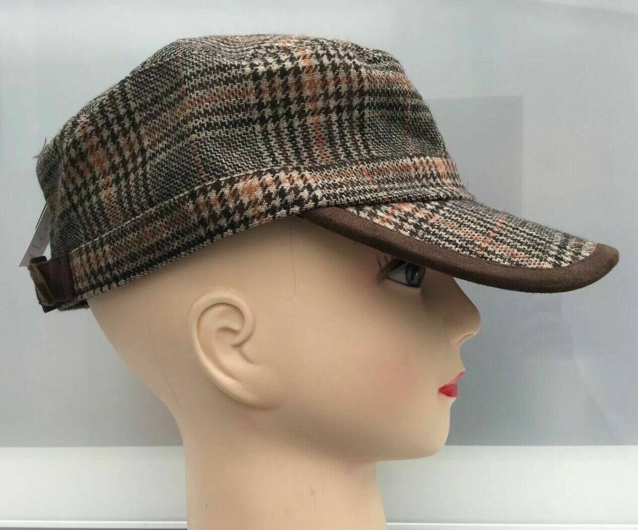 unisex peaky blinders/Tweed check caps-adjustable sizing-wool-country style hats-2colours Etsy