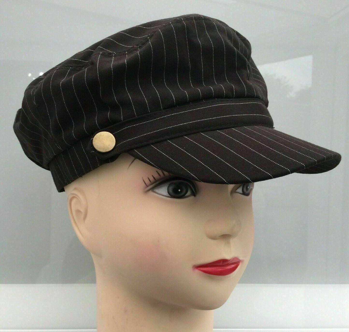 vintage/peaky blinders/ steampunk/festival Peak caps-cadet style-suit pinstripes.adjustable sizing, lined Etsy