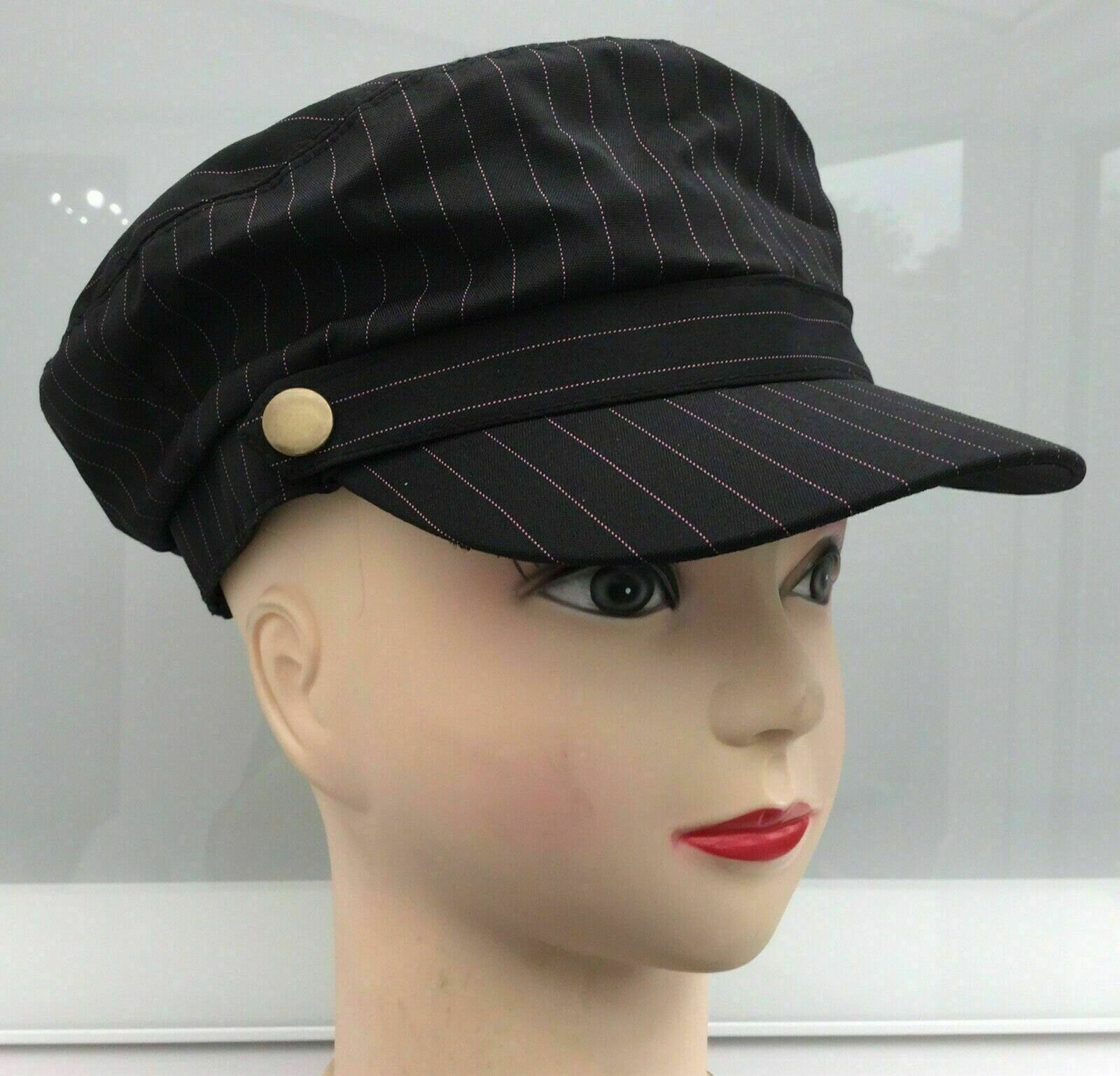 vintage/peaky blinders/ steampunk/festival Peak caps-cadet style-suit pinstripes.adjustable sizing, lined Etsy