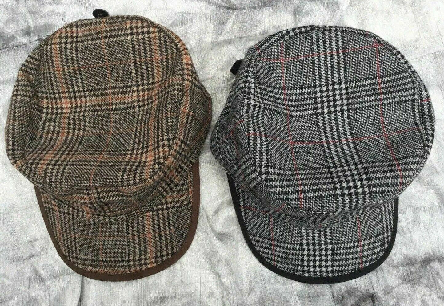 unisex peaky blinders/Tweed check caps-adjustable sizing-wool-country style hats-2colours Etsy