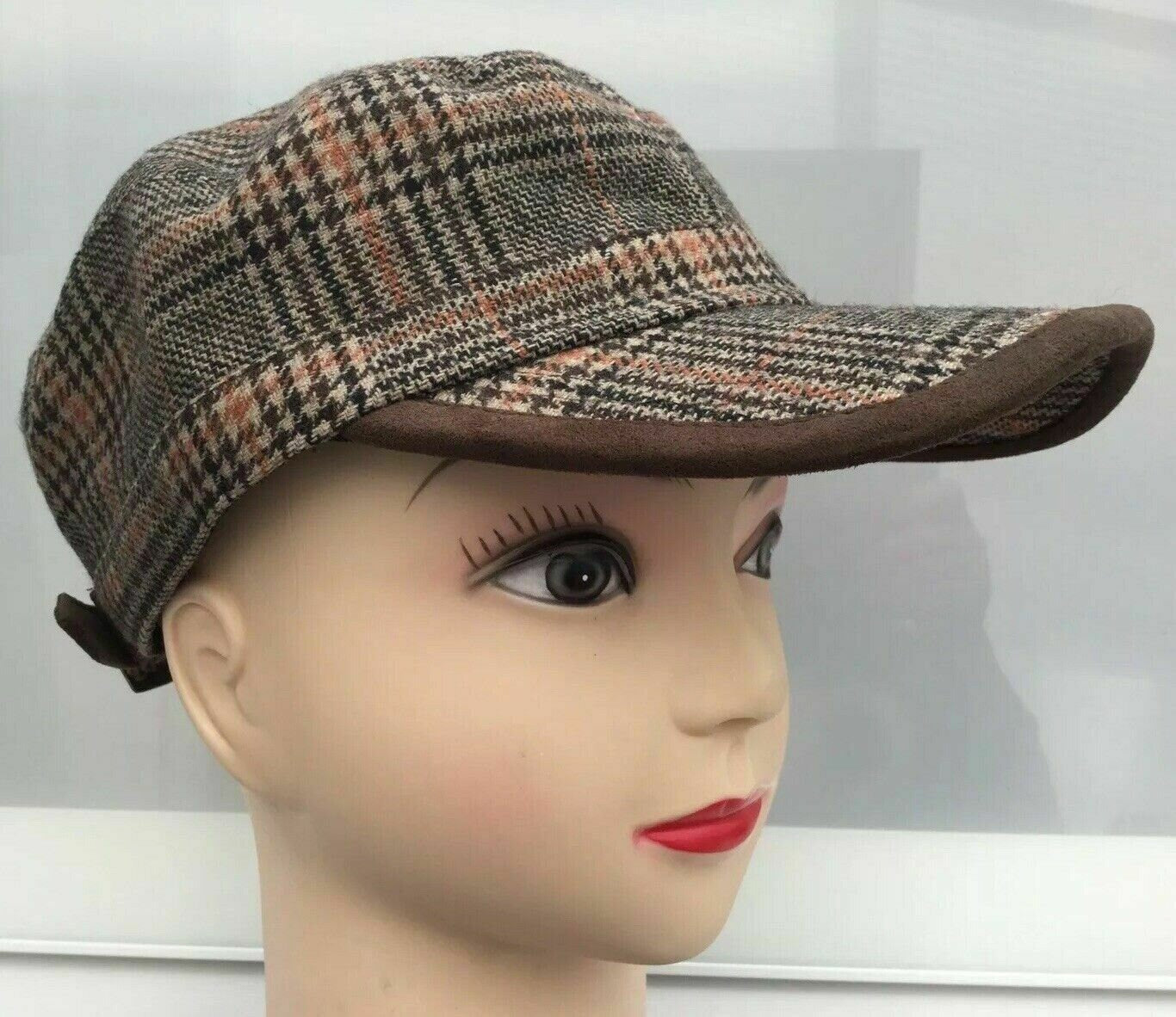 unisex peaky blinders/Tweed check caps-adjustable sizing-wool-country style hats-2colours Etsy