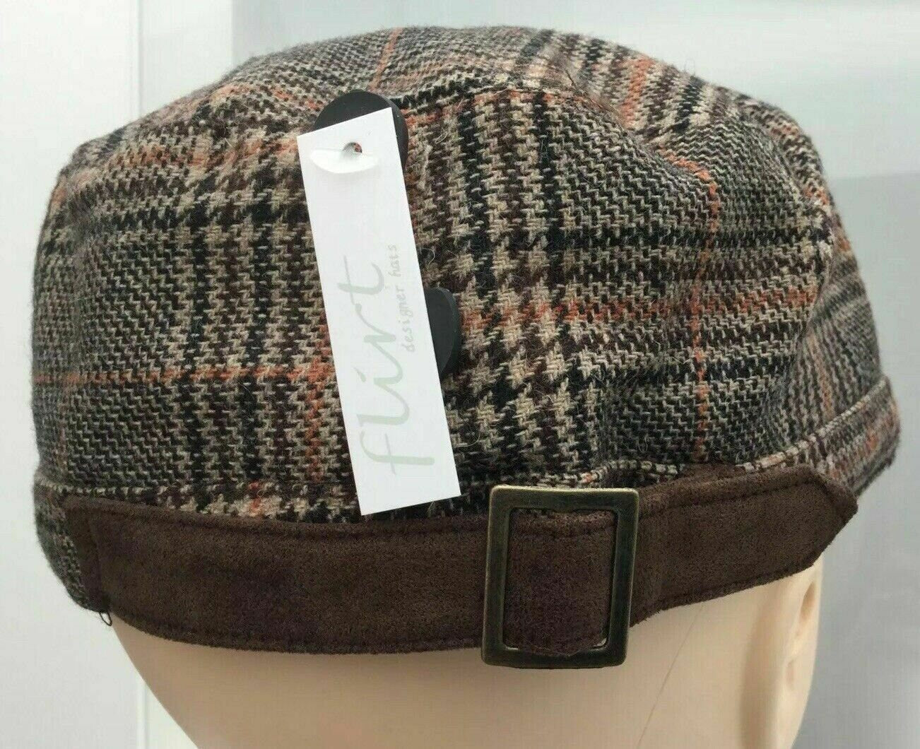 unisex peaky blinders/Tweed check caps-adjustable sizing-wool-country style hats-2colours Etsy