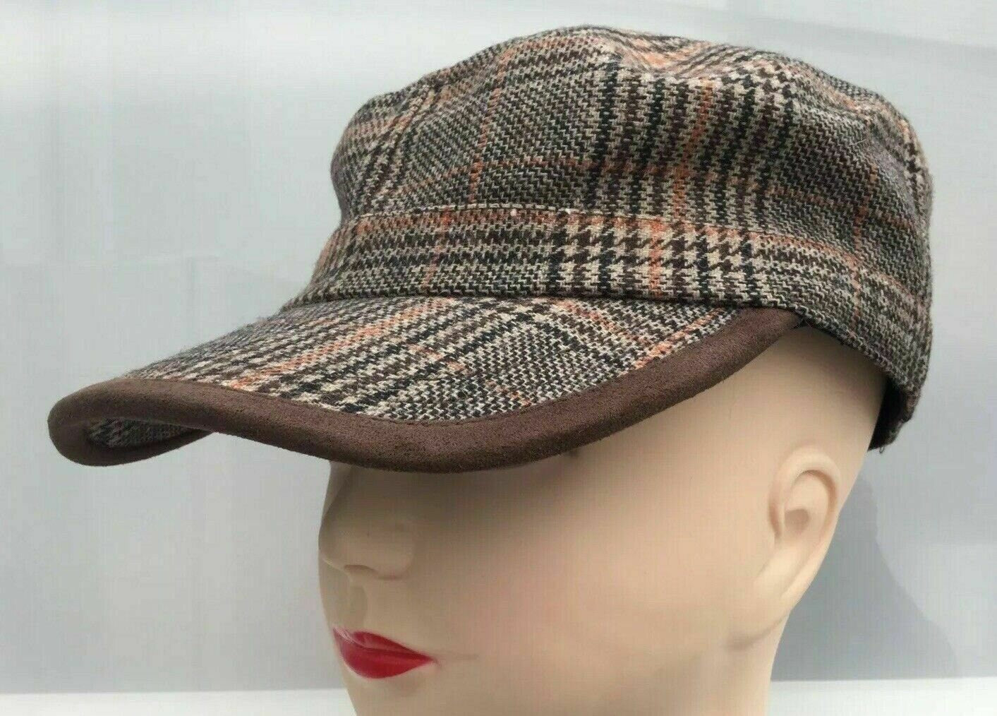 unisex peaky blinders/Tweed check caps-adjustable sizing-wool-country style hats-2colours Etsy