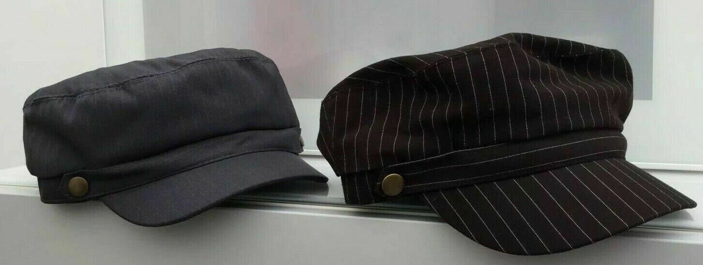 vintage/peaky blinders/ steampunk/festival Peak caps-cadet style-suit pinstripes.adjustable sizing, lined Etsy