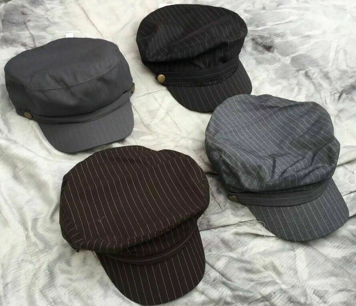 vintage/peaky blinders/ steampunk/festival Peak caps-cadet style-suit pinstripes.adjustable sizing, lined Etsy