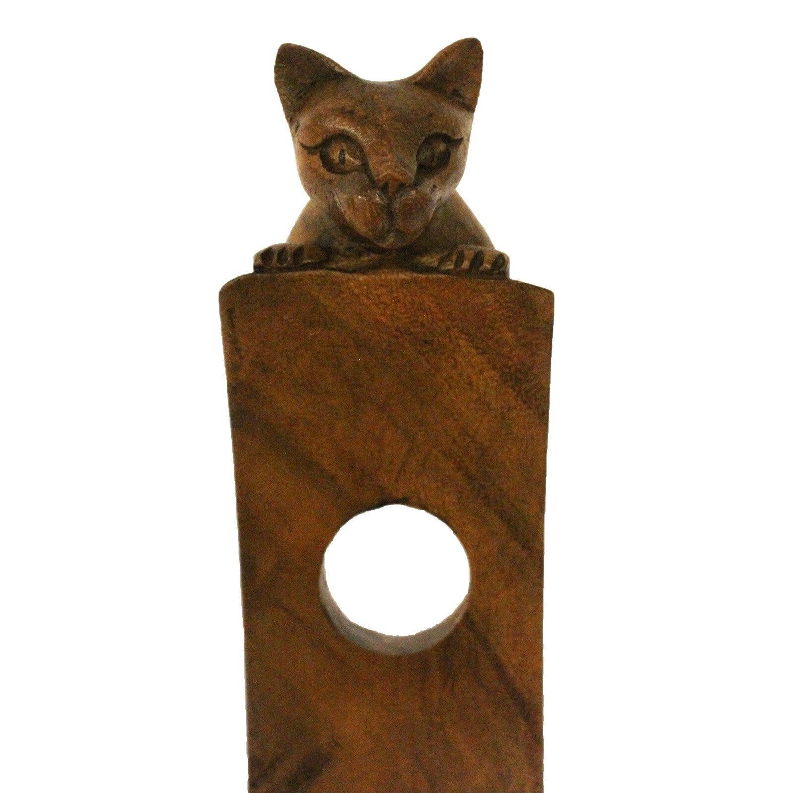 unique Suar wood, hand-carved Balance Wine Holders - Cat.Perfect gift item, for the home Etsy