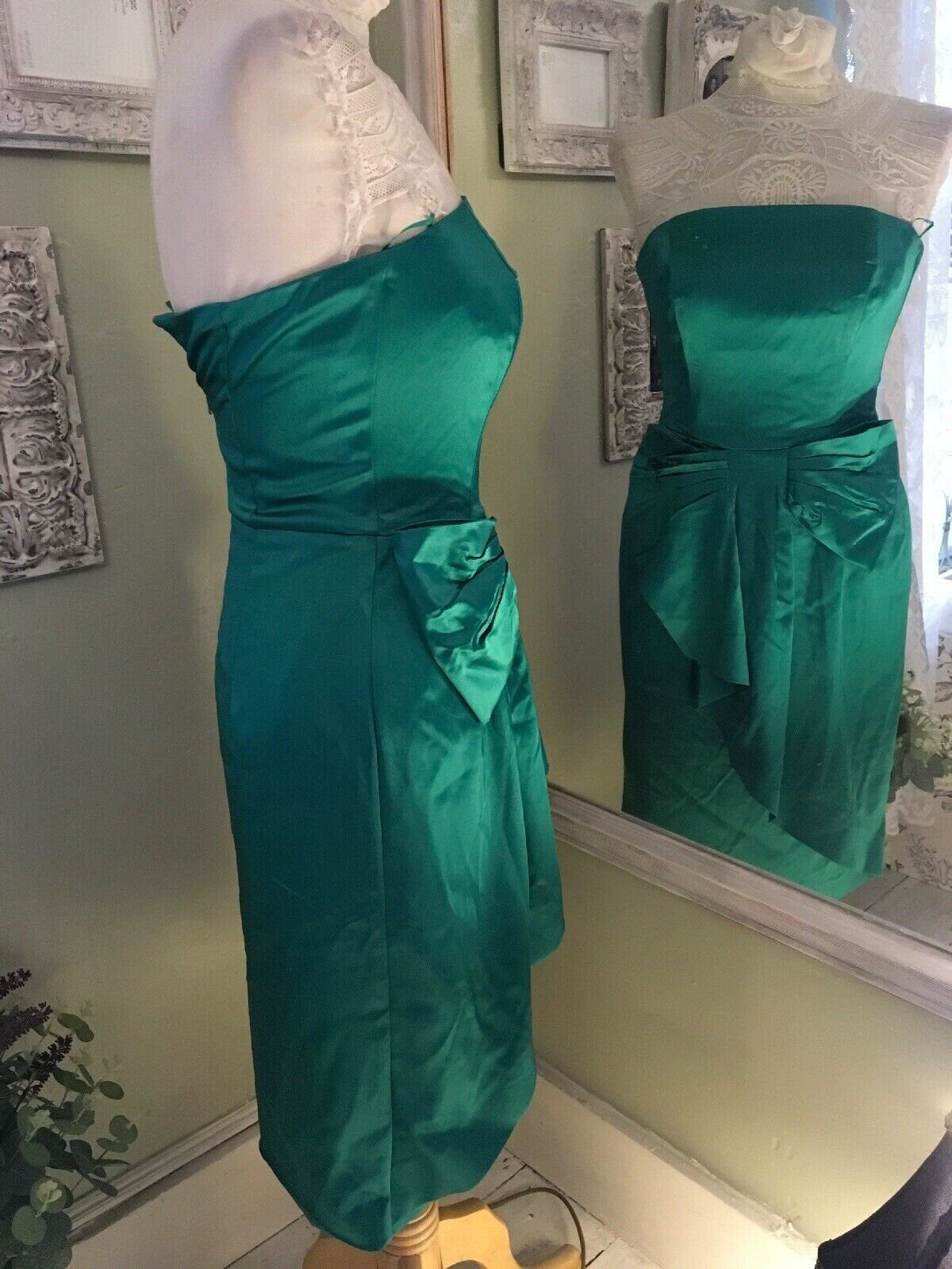 elegant & stylish ladies Oasis size 10Satine Bodycone Occasion Dress Xmas Party Emerald Etsy