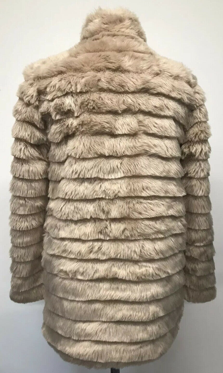 gorgeous PAPAYA Womens Beige Faux Fur 3./4 Coat Jacket Size UK S,lined.v.warm Etsy