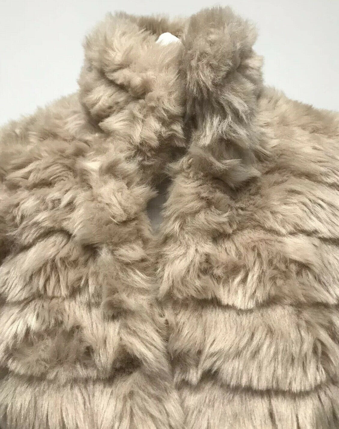 gorgeous PAPAYA Womens Beige Faux Fur 3./4 Coat Jacket Size UK S,lined.v.warm Etsy