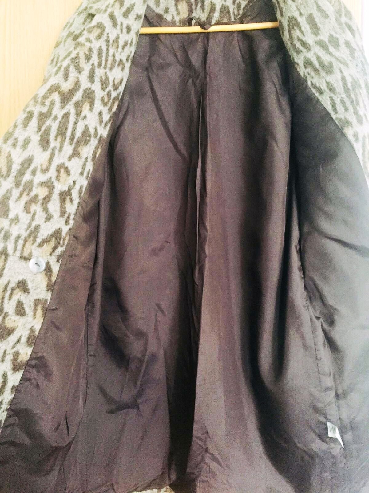 WAREHOuse VintageStyle Animal Print Ladies Coat Size10-faux fur,lined,button front Etsy