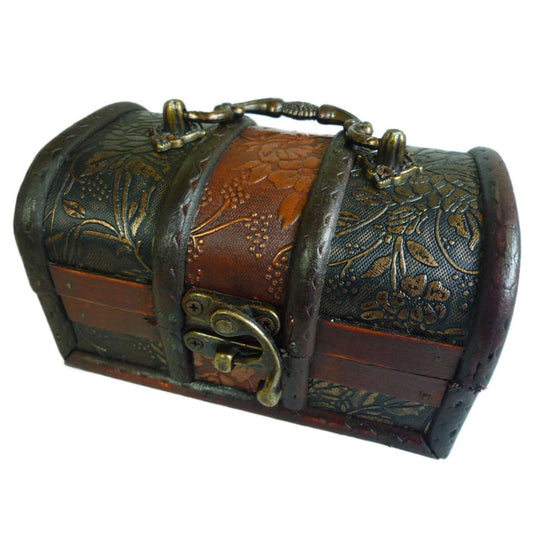 steam punk hand-crafted wooden Sets of 2 large Colonial Boxes - Metal Embossed and antiqued.perfect gift item Etsy