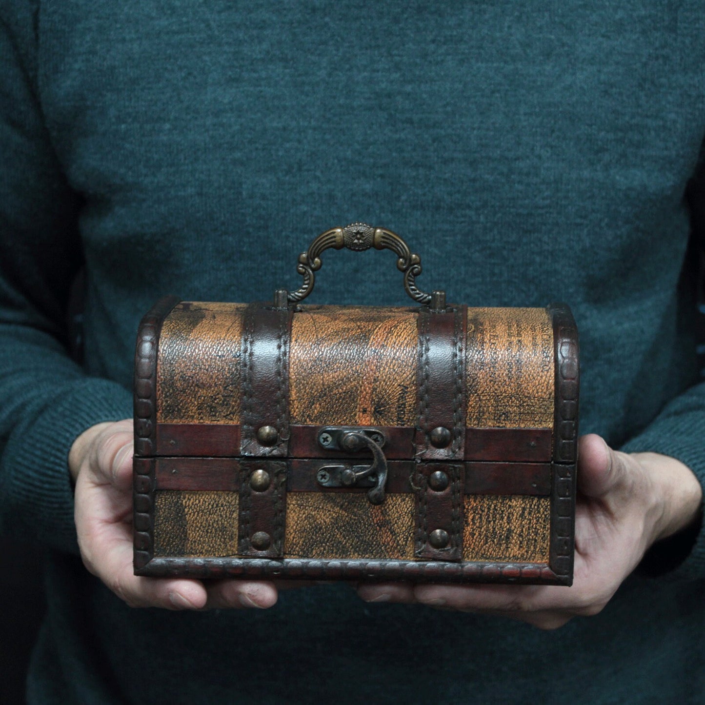 steampunk, antiqued, shabby chic Old Map Chest - Set of 3.perfect gift item, home decor Etsy