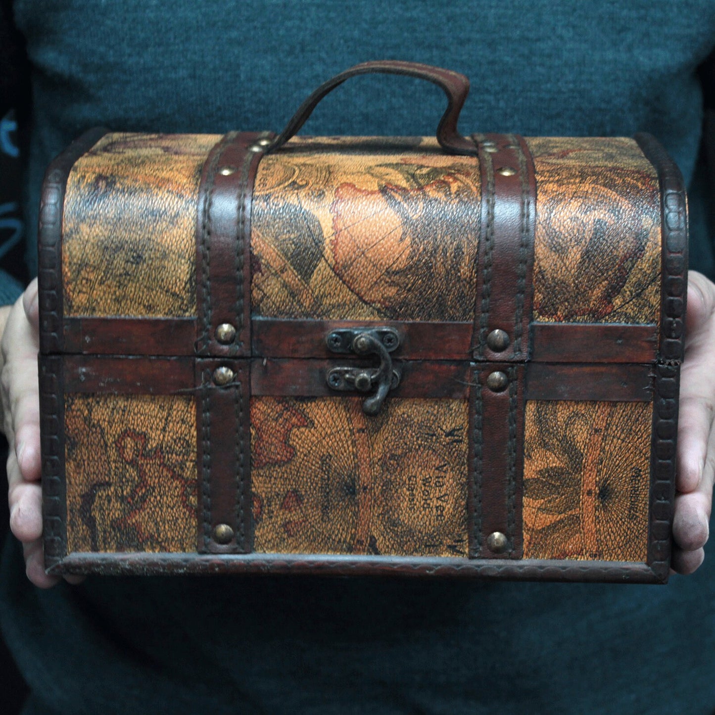 steampunk, antiqued, shabby chic Old Map Chest - Set of 3.perfect gift item, home decor Etsy