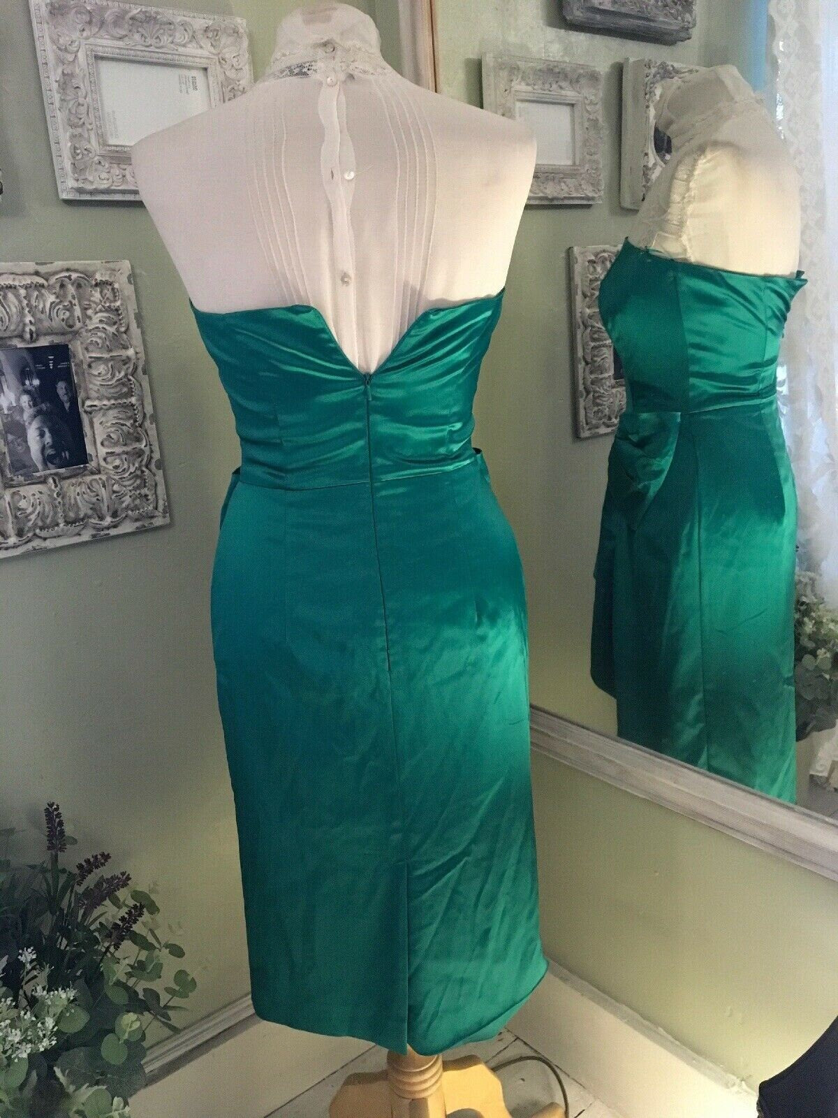 elegant & stylish ladies Oasis size 10Satine Bodycone Occasion Dress Xmas Party Emerald Etsy