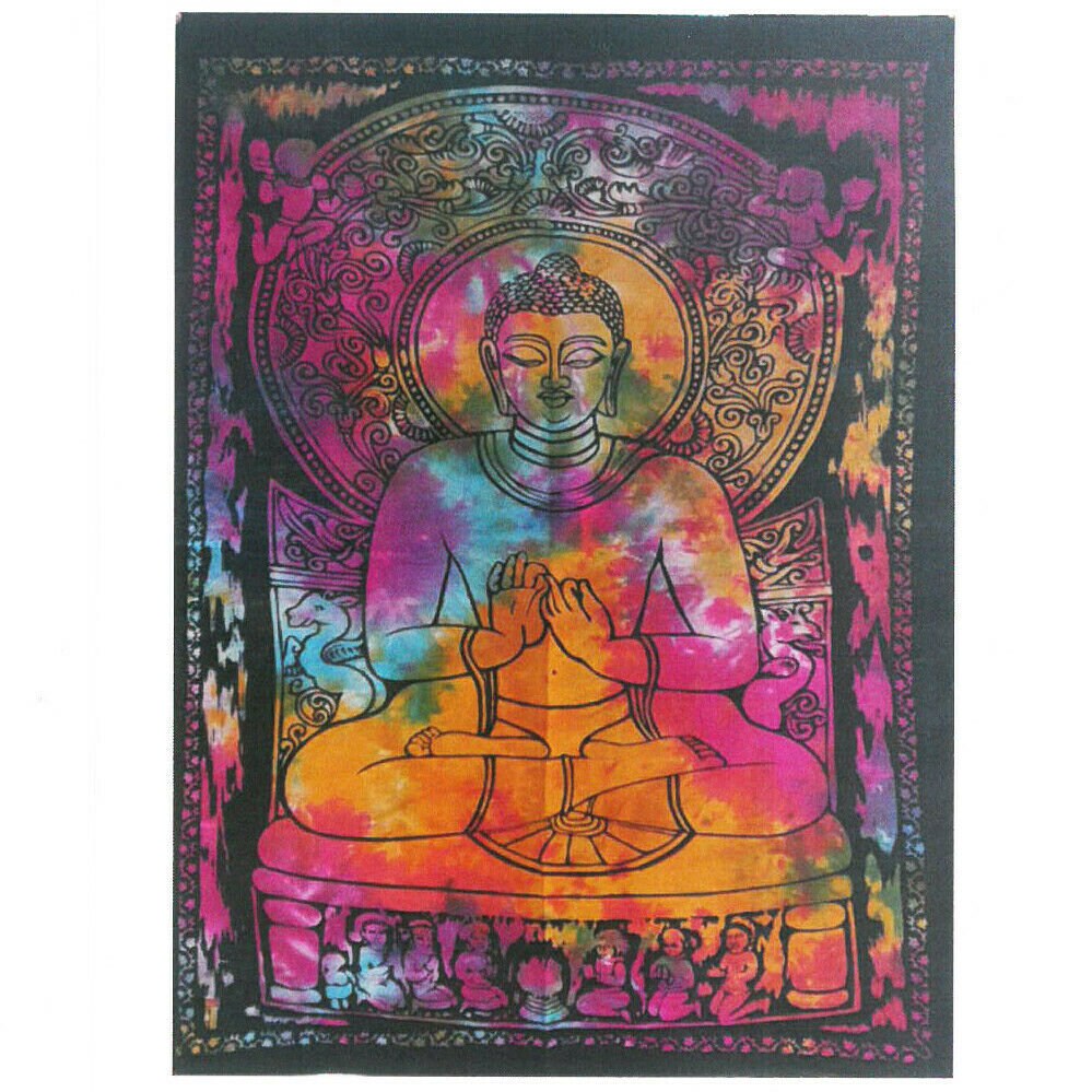 Pagan Colour hand-made Cotton WALL ART/Wall Hanging-BUDDHA-Width 78cm, Height 112cm Etsy