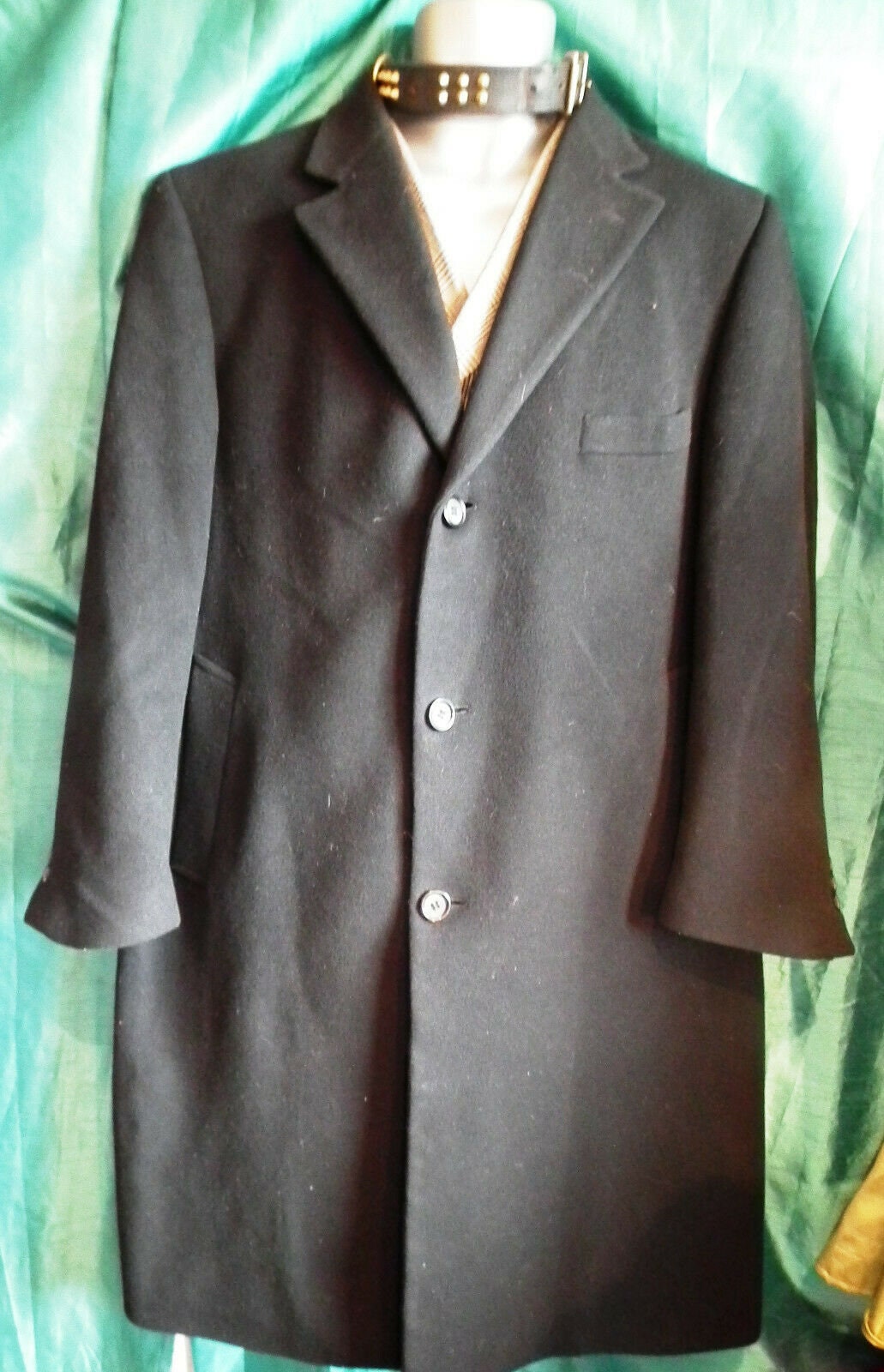 Peaky Blinders style Vintager Ralf Lauren wool,black trenchcoat,lined 48-50"ch,Length 45" Etsy