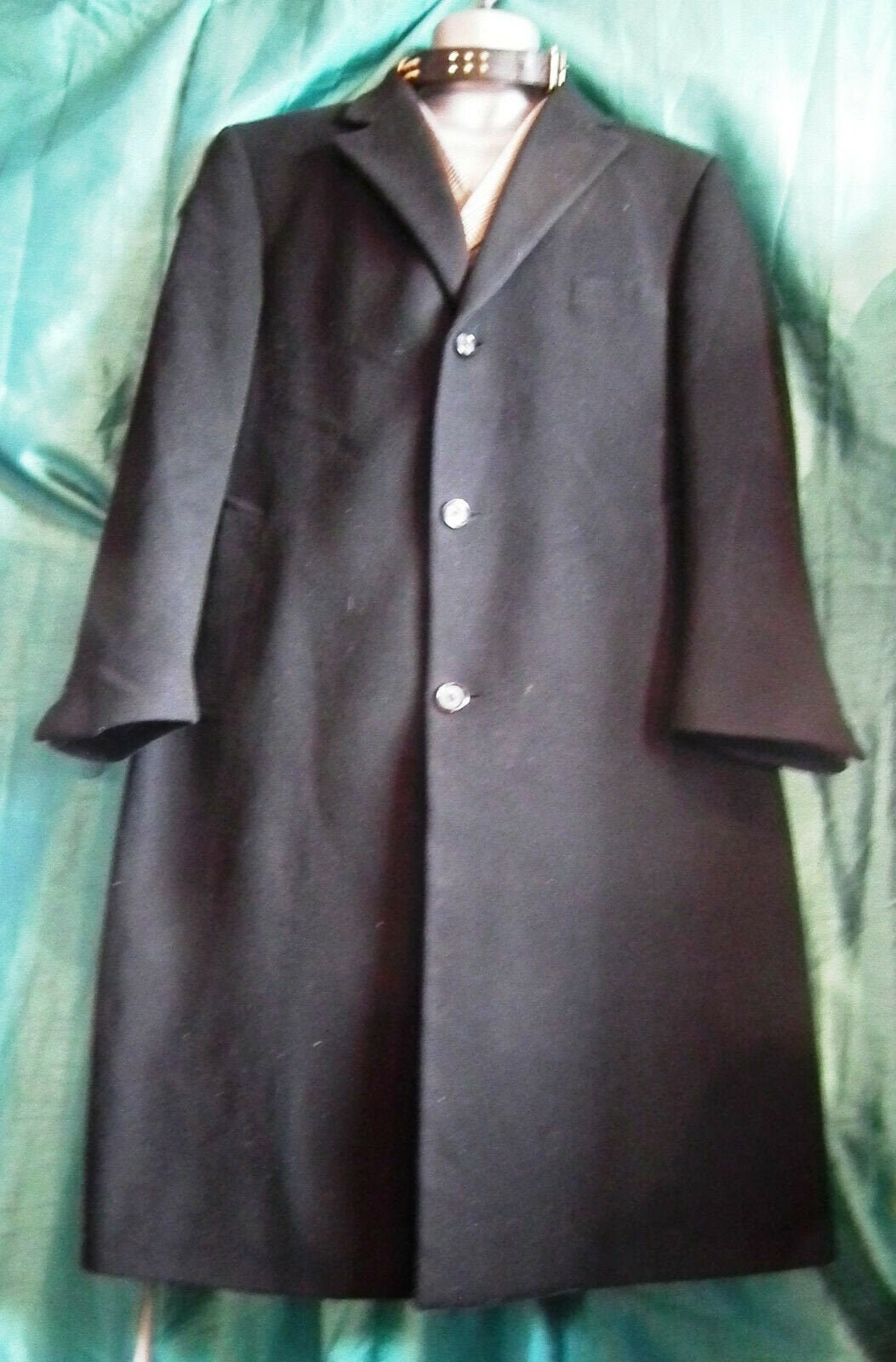 Peaky Blinders style Vintager Ralf Lauren wool,black trenchcoat,lined 48-50"ch,Length 45" Etsy