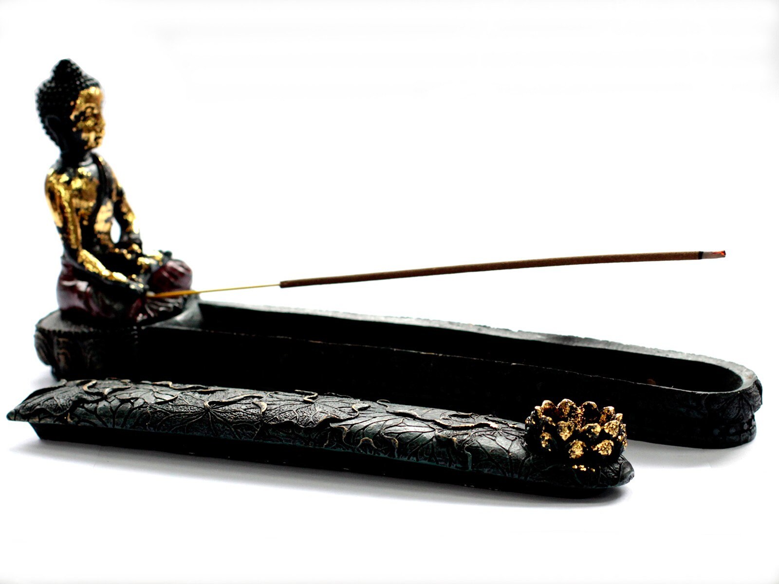 Antique Buddha Collectables-Antique Buddha - Incense Burner & Box=-27x8x12 (cm) Etsy