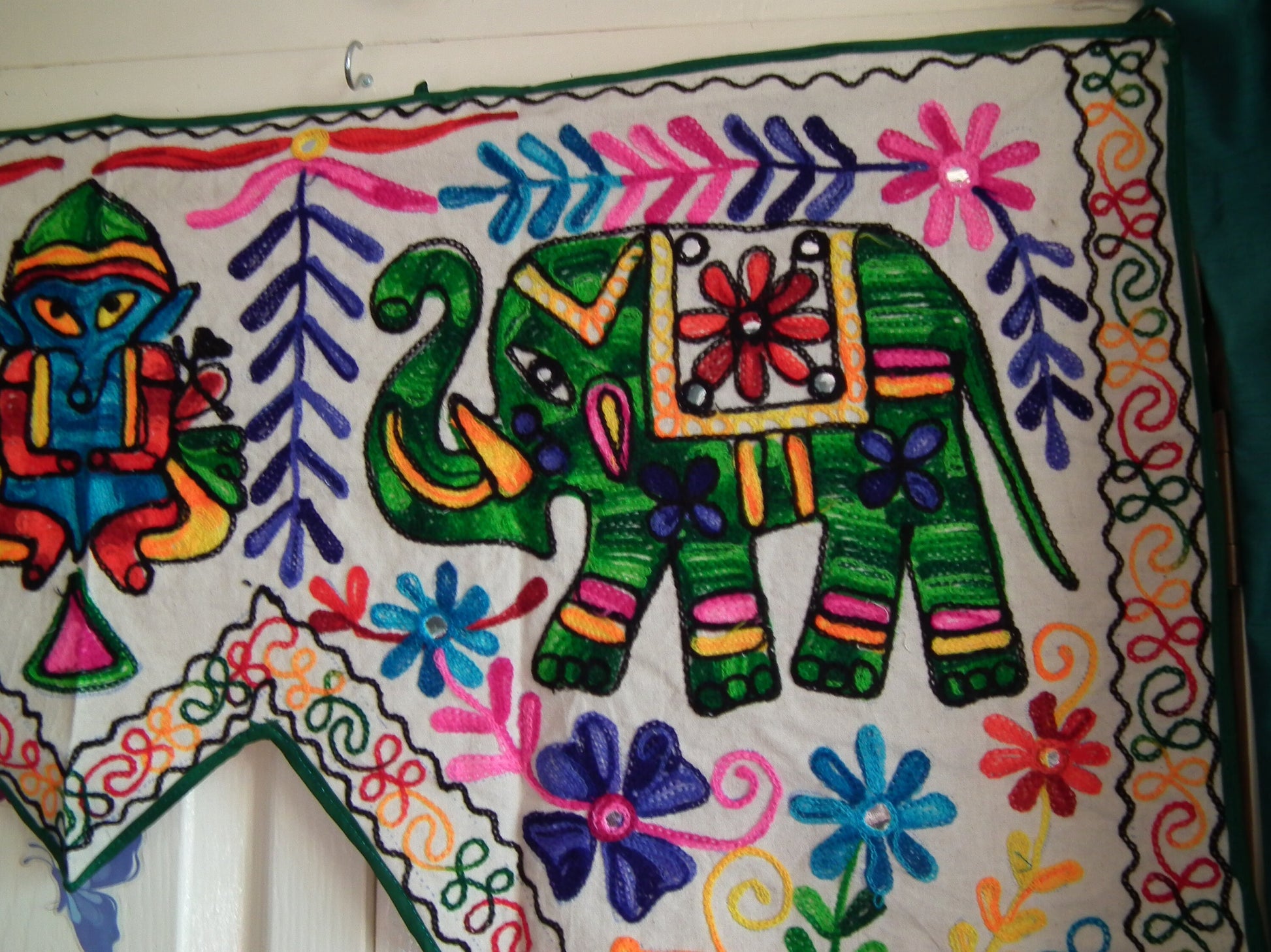 Hand-Made Wall Hanging Animal Temple-elephant 41" width/ length37"/15" drop at middle Etsy