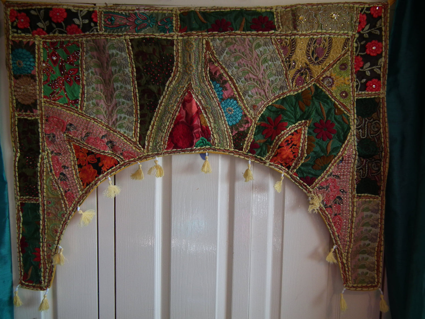 WALL HANGINGS-patchwork with tassles, embroidery Etsy