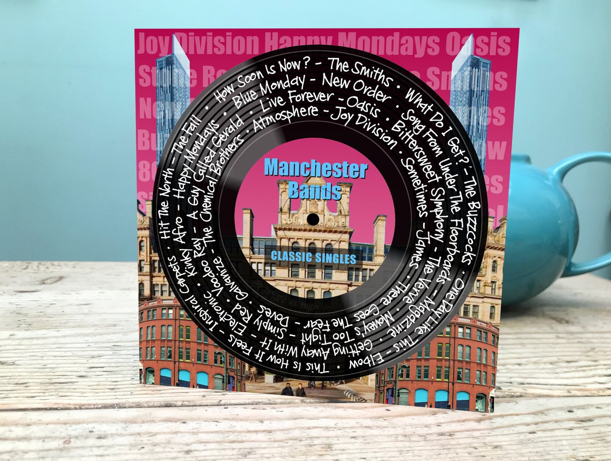 Manchester Hits Card /Manchester Music Greetings Card / Manchester Bands Birthday Card / Manchester England Classics Etsy