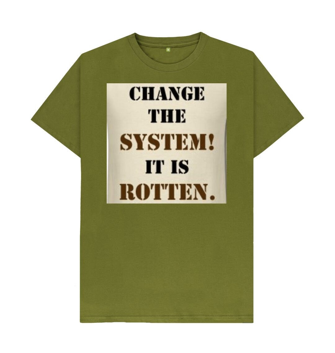 change the rotton system-organic cotton tee Etsy