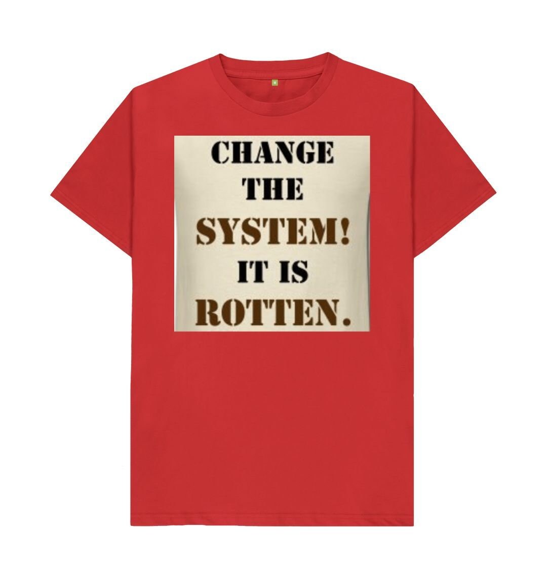 change the rotton system-organic cotton tee Etsy