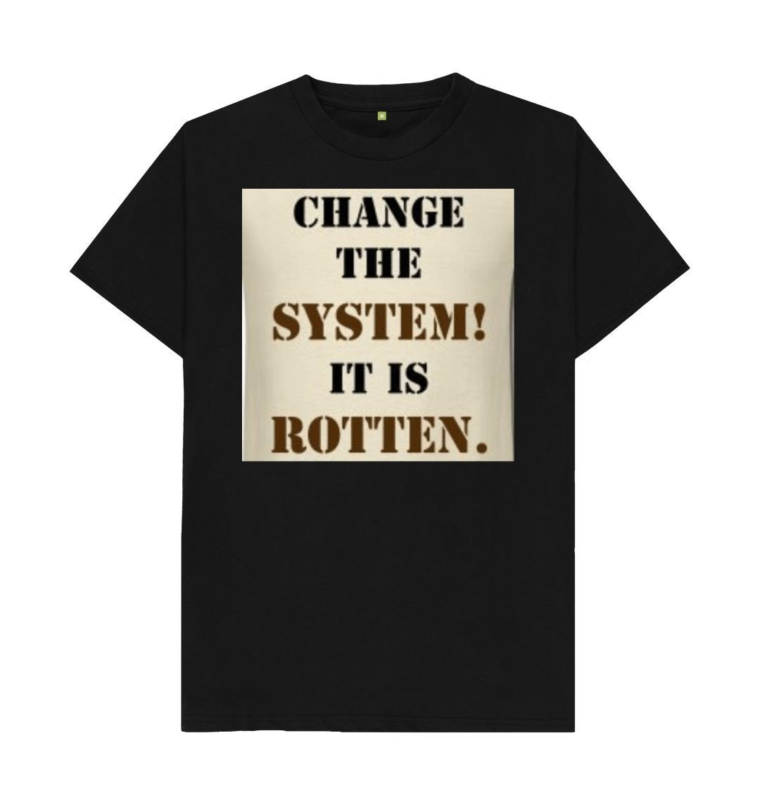 change the rotton system-organic cotton tee Etsy