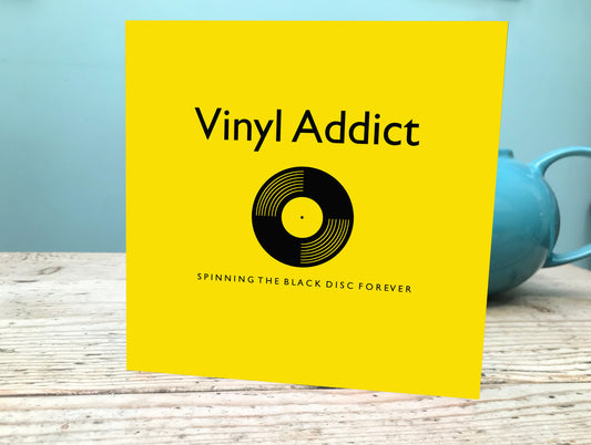 Vinyl Addict Birthday Card / Music Fan Card / Record Collector Birthday / Vinyl Junkie Greetings Card Etsy