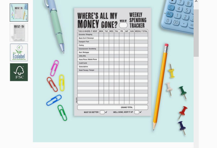 funny A5 Weekly Spending Tracker-52pages Etsy