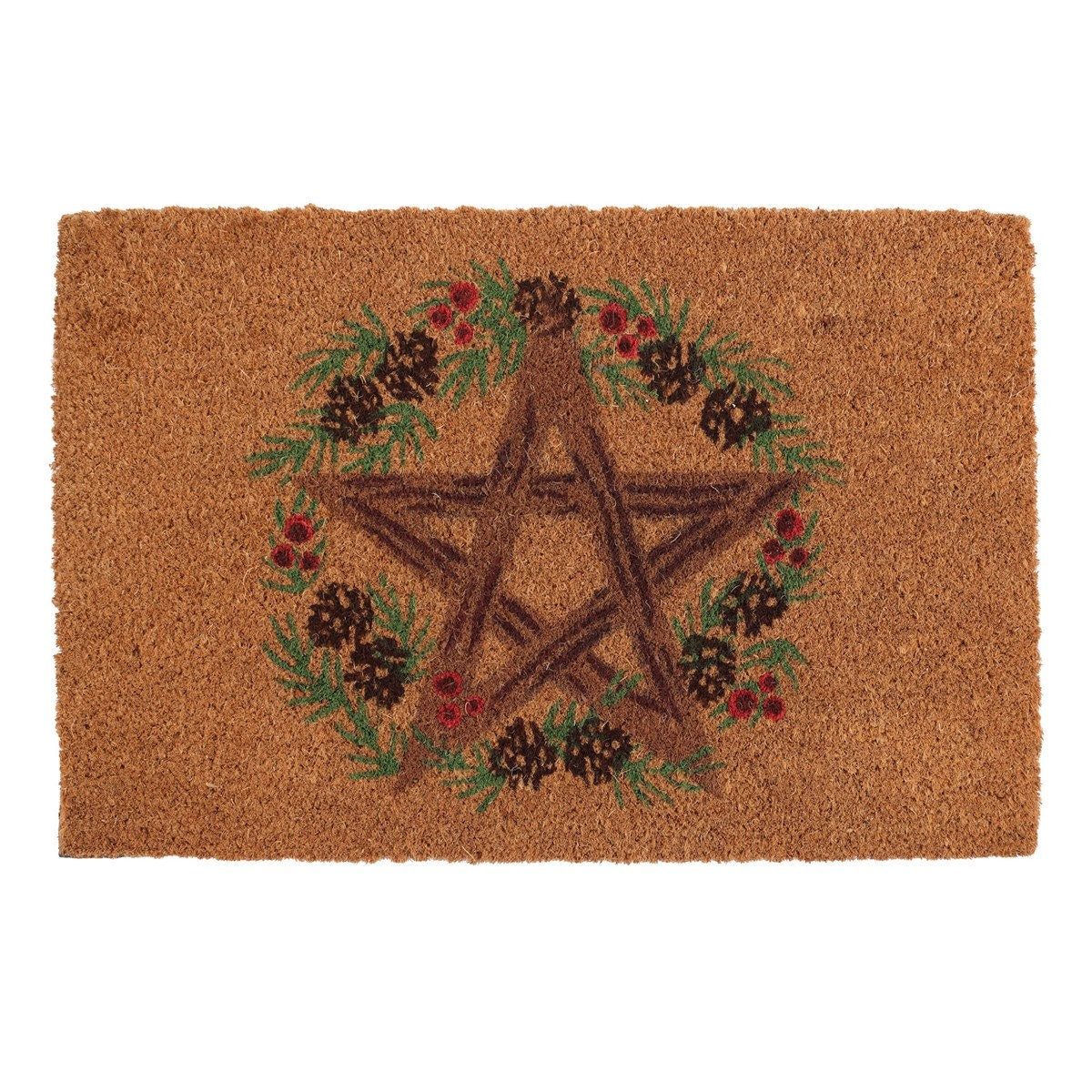 Natural Winter Solstice Pentagram Doormat Etsy