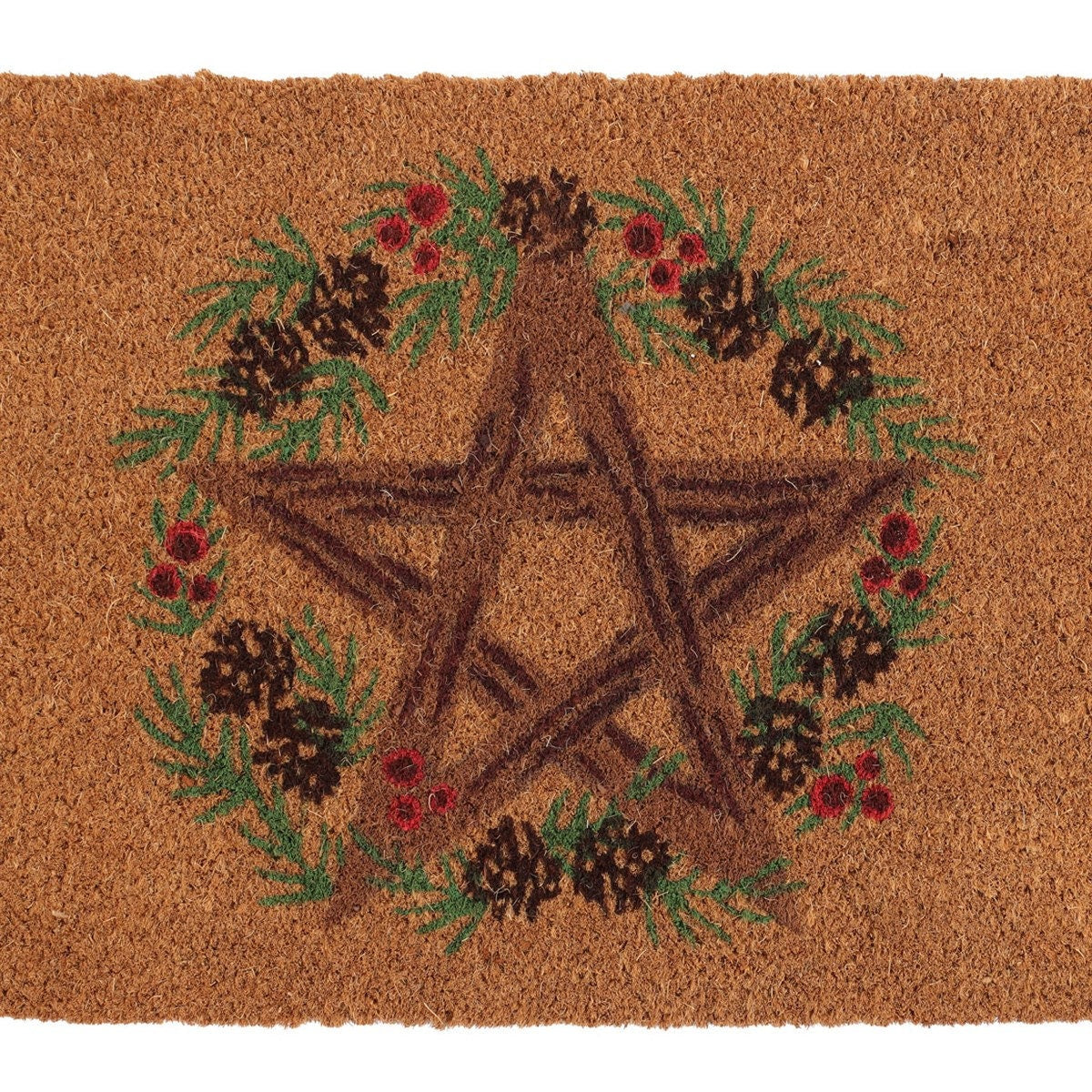 Natural Winter Solstice Pentagram Doormat Etsy