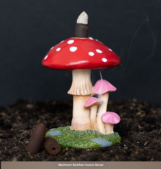 Mushroom Backflow Incense Burner- H11.5cm x W8.3cm x D8.3cm Etsy