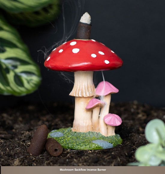 Mushroom Backflow Incense Burner- H11.5cm x W8.3cm x D8.3cm Etsy