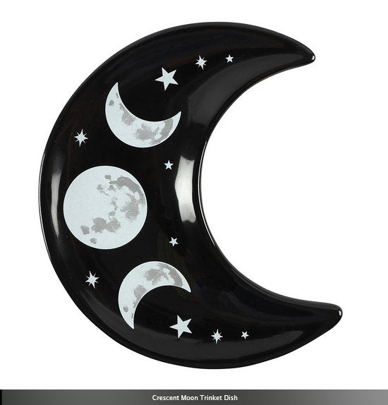 gothic Crescent Moon Trinket Dish-H1.5cm x W12cm x D11cm Etsy