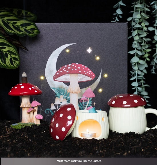 Mushroom Backflow Incense Burner- H11.5cm x W8.3cm x D8.3cm Etsy